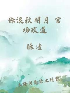 徐浪秋明月 官场政道